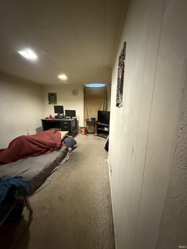 bedroom with carpet floors