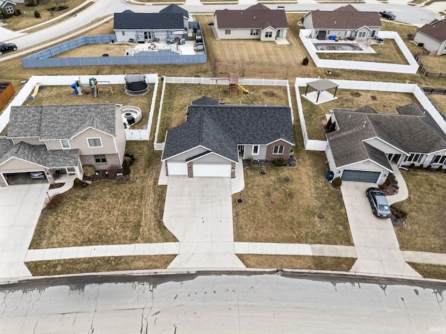 bird's eye view featuring a residential view