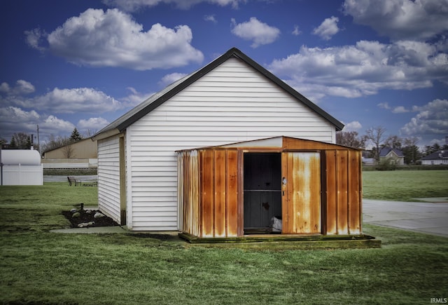 view of shed