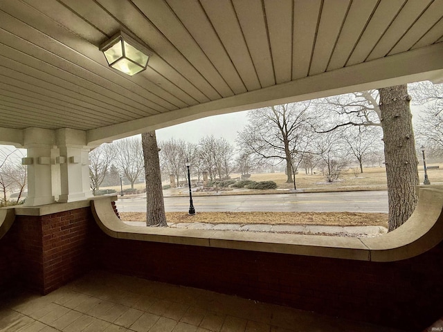 exterior space featuring covered porch