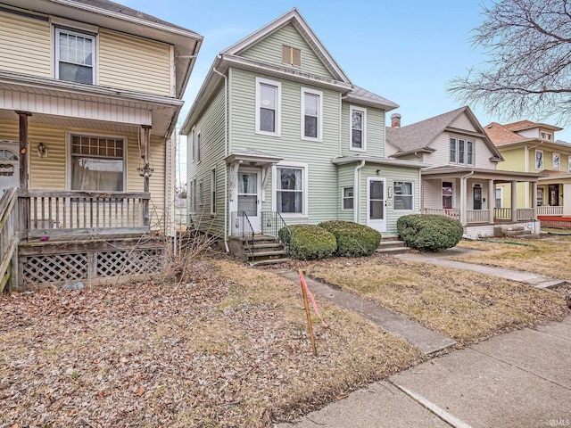 view of front of home featuring a porch