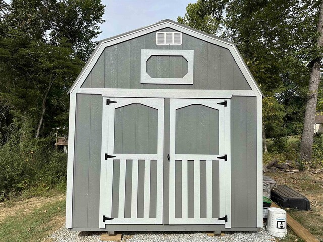 view of shed