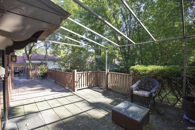 view of patio with a deck