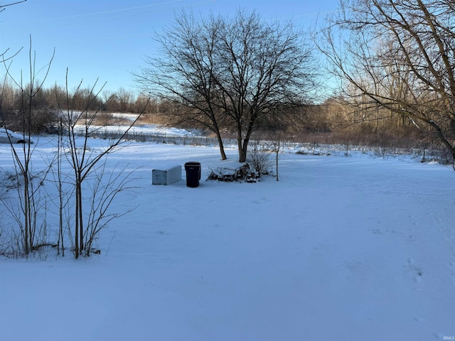 view of snowy yard