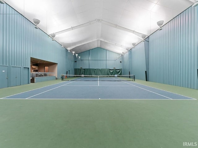 view of tennis court with community basketball court