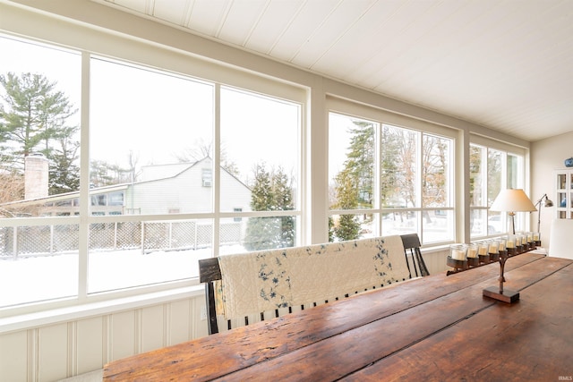 view of sunroom