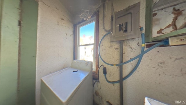 utilities with electric panel and washer / dryer