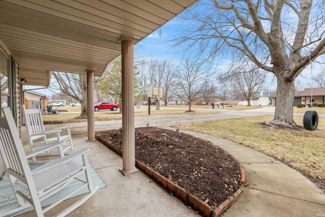 view of patio / terrace featuring covered porch