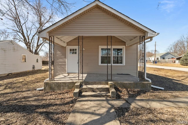 view of front of property with covered porch