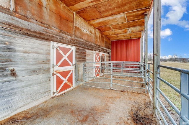 view of horse barn