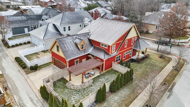 birds eye view of property featuring a residential view