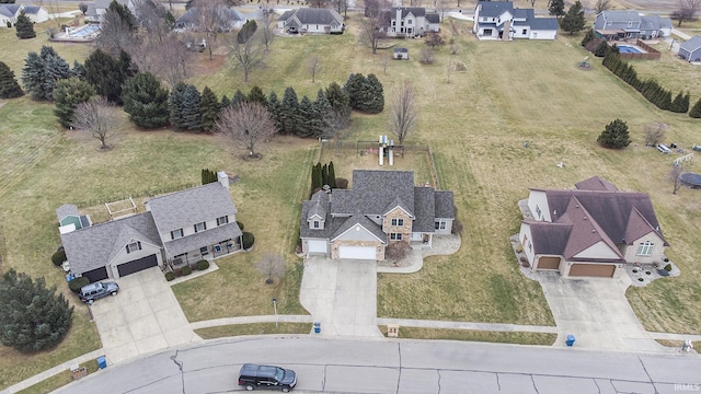 aerial view featuring a residential view