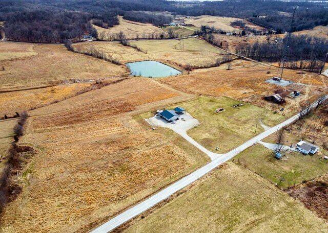 6889 N County Road 775 E, Grandview, IN 47615 - bird's eye view with a rural view