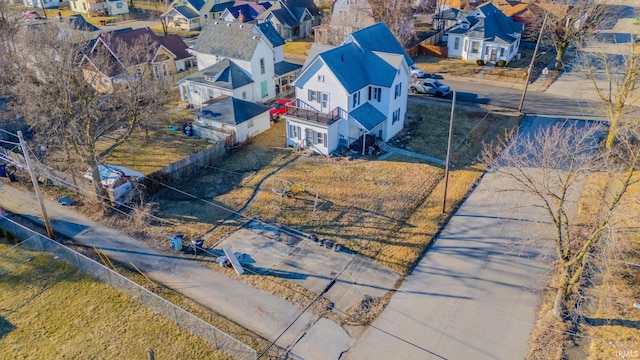 aerial view with a residential view