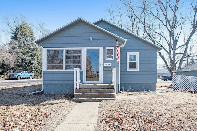 view of bungalow-style home