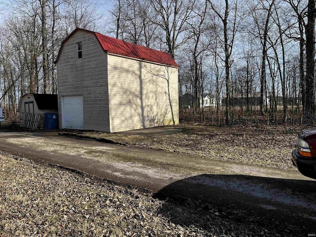 view of shed