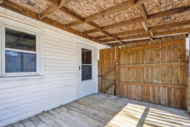 view of wooden terrace