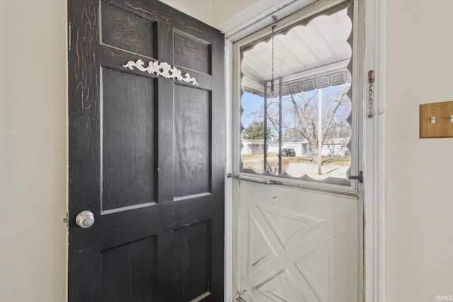 view of doorway to outside