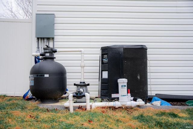 exterior details featuring central AC unit