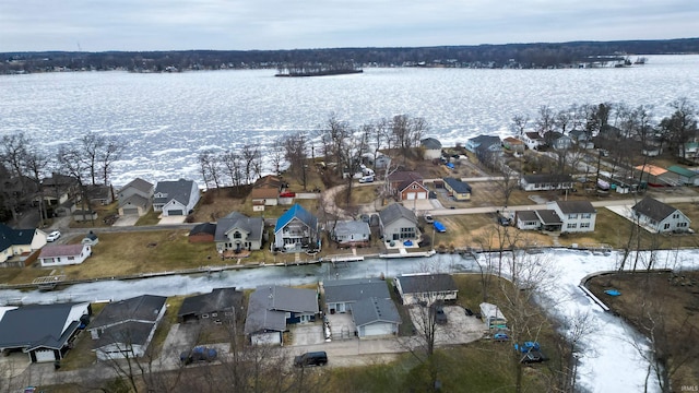 drone / aerial view with a residential view