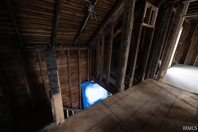 view of attic