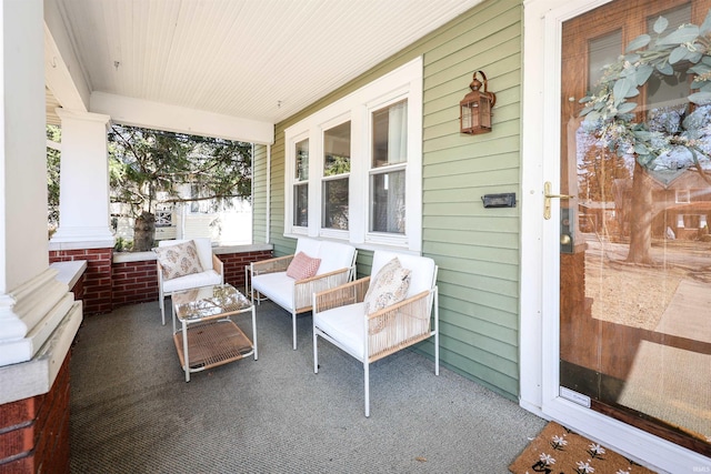 view of patio / terrace with a porch