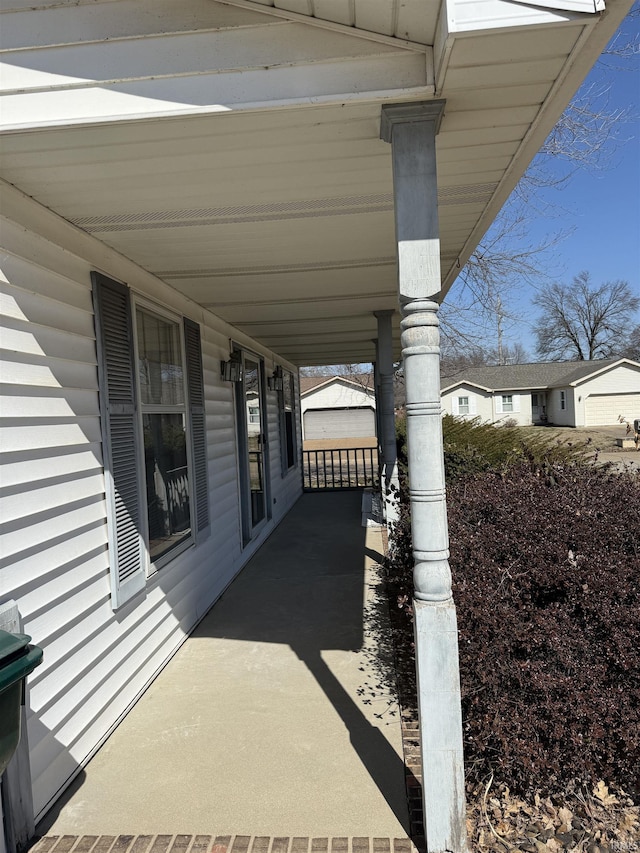 view of patio with a carport