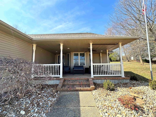 property entrance with a porch