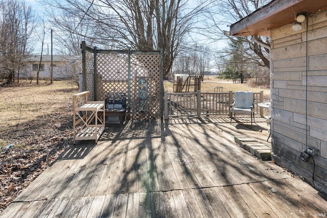 view of wooden terrace