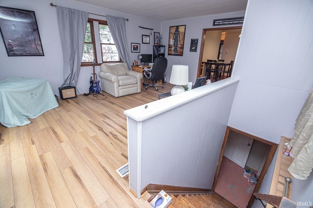 interior space featuring wood finished floors