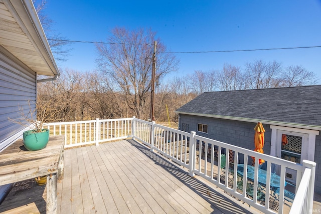 view of wooden deck