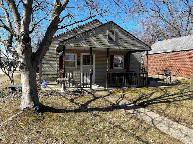 bungalow with covered porch