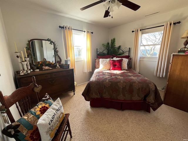 bedroom featuring a ceiling fan