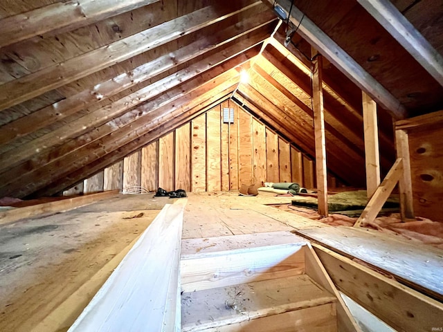 view of attic