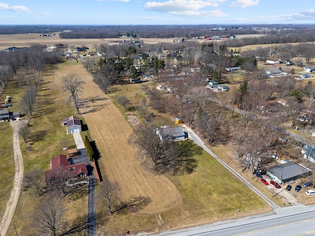 bird's eye view featuring a rural view