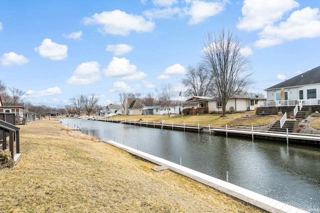 property view of water with a residential view