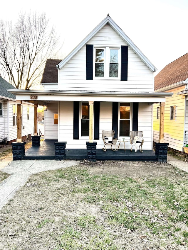 view of front facade with a porch