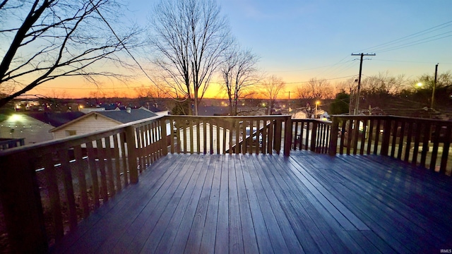 view of deck at dusk