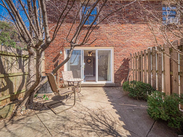 view of patio with fence