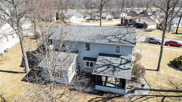 aerial view featuring a residential view