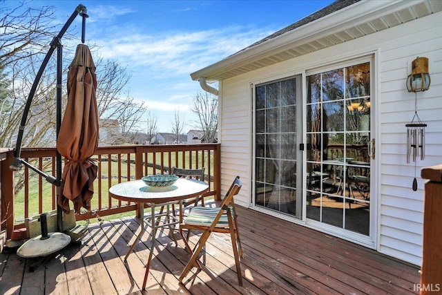 view of wooden deck