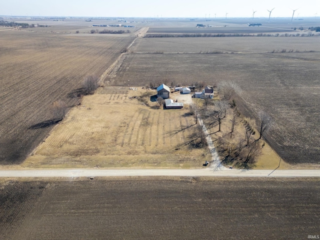 aerial view featuring a rural view