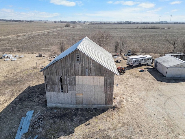 aerial view featuring a rural view