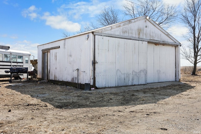 view of pole building