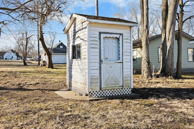 view of shed