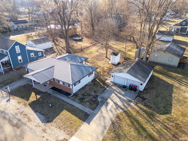 drone / aerial view with a residential view