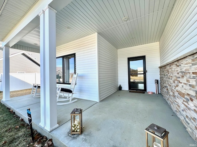 view of patio / terrace with fence