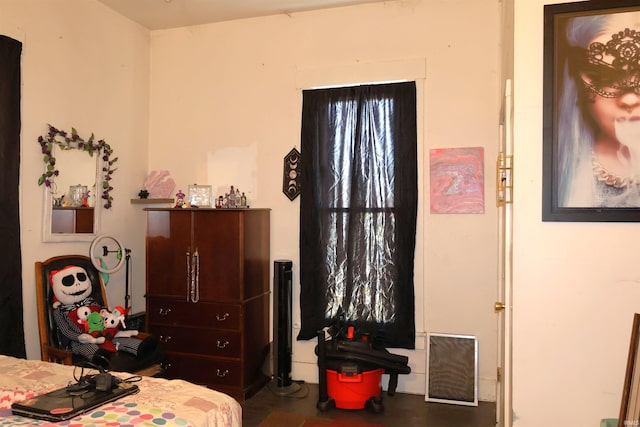 bedroom with visible vents