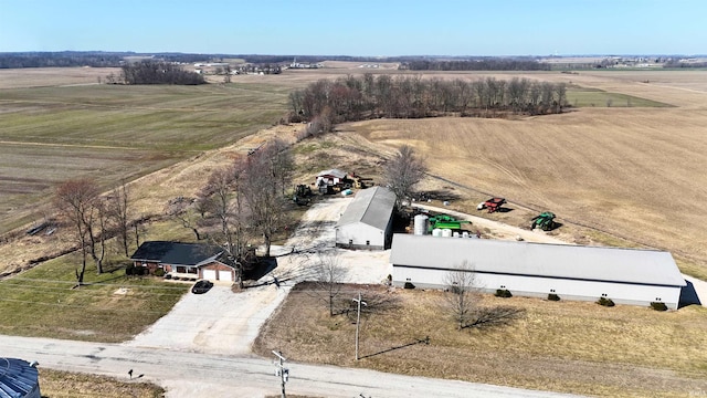 bird's eye view featuring a rural view