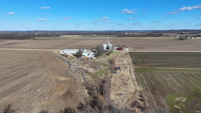 drone / aerial view featuring a rural view